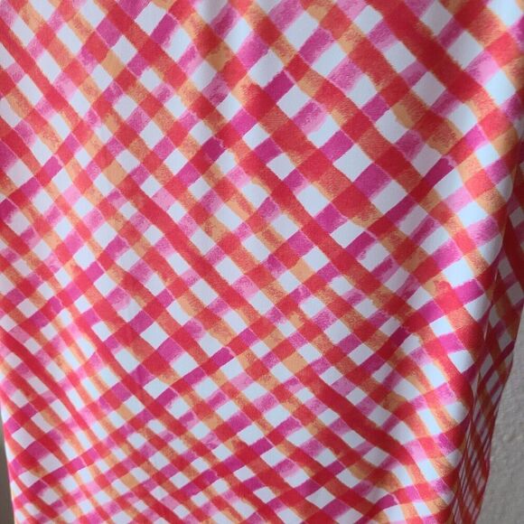 Tommy Bahama Slip Dress Large Tall Gingham Straps Maxi Beach Ruffles‎ Vibrant - Picture 9 of 12